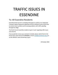 Traffic Issues in Essendine