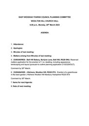 Planning Meeting 20/03/2023
