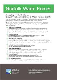 Warm Homes support from NNDC