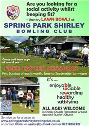 Sunday 4th August  2024 - Bowls Taster Session