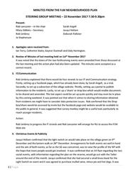Minutes of Neighbourhood Plan Meeting 22 November