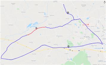 Emergency Road Closure along Meadow Drive Junction To Admaston Junction, to Alcot Bridge to Walcot Crossroads, Walcot, Telford