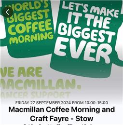 Macmillan Coffee Morning and Craft Fayre