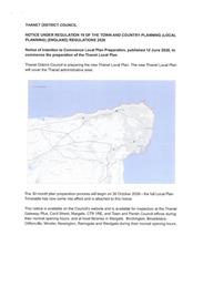 Thanet District Council - Notice of Intention to Commence Local Plan Preparation
