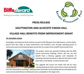 ​Further Upgrade for Shuttington & Alvecote Parish Hall January 2023.
