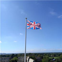 Flag Flying High For VJ Day
