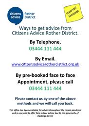 Ways to Get Advice From Citizens Advice Rother District