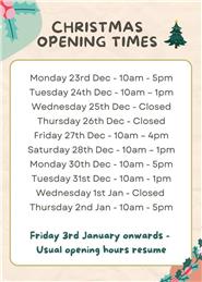 Christmas Opening Hours