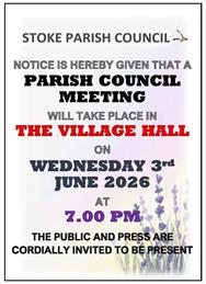 1 WEEK TO GO BEFORE OUR JUNE PARISH COUNCIL MEETING