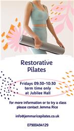 Don't forget Pilates with Jemma is on Friday mornings
