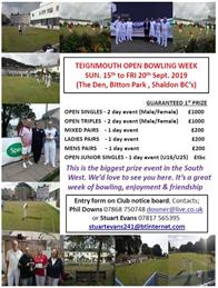 Teignmouth Open Bowling Tournament 2019