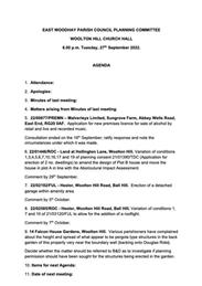 Planning Meeting 27/09/22
