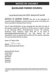 Resignation of Councillor Gillingham