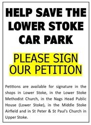 HELP SAVE THE LOWER STOKE CAR PARK PETITION