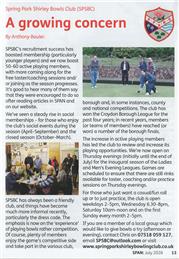 News from Spring Park Shirley Bowling Green - SPAN Magazine  - July 2026