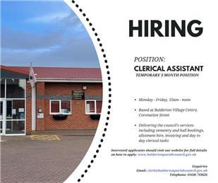 Temporary Clerical Assistant Job Vacancy