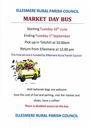 Free Tuesday Market Day Bus Tetchill-Ellesmere