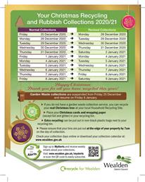 Wealden Christmas Waste and Recycling Collections
