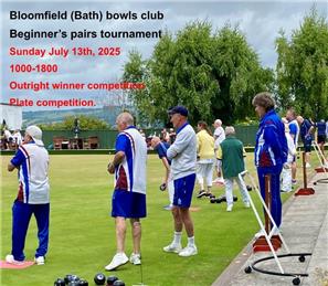 Bloomfield (Bath) BC- Beginner’s pairs tournament 13th July