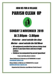 Invitation to Clean Up our Villages on 3 November 2019 2-3pm