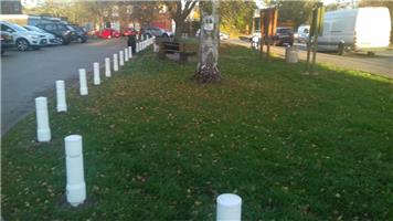 New bollards by shops