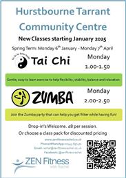 New Schedule - Tai Chi and Zumba Classes at HTCC