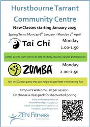 NEW - Tai Chi and Zumba Classes at HTCC