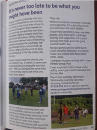 News from Spring Park Shirley Bowling Green - SPAN Magazine - August 2024