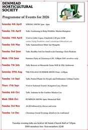DHS Programme of Events for 2026