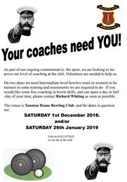 Club coaches need help