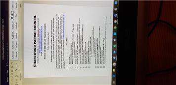 Monday's Parish Council Meeting
