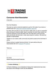 Consumer Alert Newsletter