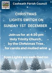 Christmas Carols and Lights Switch on 1st December 2024