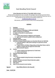 EWPC Meeting Monday 27th 6.30pm