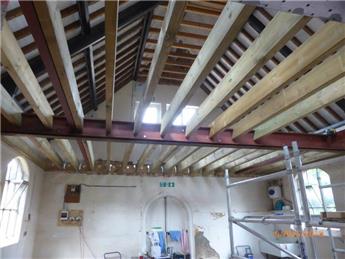New joists have been installed in the Studio