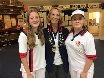 NICOLE AND HEATHER RECEIVE COUNTY BADGES