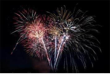 Fireworks in village