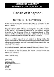Notice of Vacancy