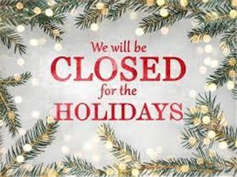 Christmas and New Year Closing Reminder