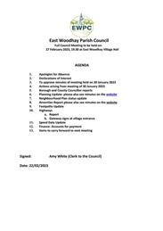 EWPC Meeting 27/02/23