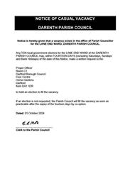 NOTICE OF CASUAL VACANCY - LANE END WARD, DARENTH PARISH COUNCIL