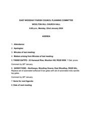 Planning Committee Meeting 22/01/24