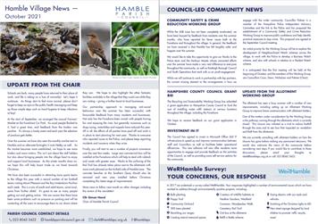 Hamble Village Newsletter - October 2021