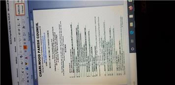 Agenda for March Parish Council Meeting