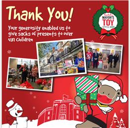 Teddy Mayor's Toy Appeal - a big thank you