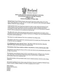 Road Closure Notice