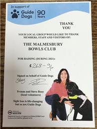 Thank you from the Guide Dogs for the Blind