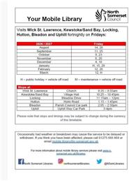 Mobile Library Timetable