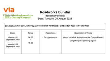 Roadworks Bulletin