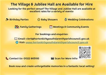 The Village and Jubilee Halls are Available for Hiring